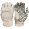 2023 Spiderz HYBRID Batting Gloves: White/White -Baseball Equip Shop 2020HybWhiteout