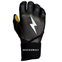 Bruce Bolt PREMIUM PRO Long Cuff Batting Gloves: Black -Baseball Equip Shop LC BLKG RIGHT
