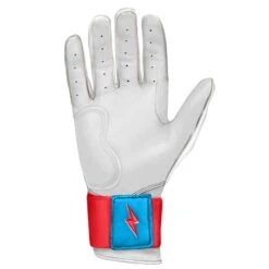 Bruce Bolt PREMIUM PRO BRINSON Series Long Cuff Batting Gloves: White -Baseball Equip Shop LC LBW PALM