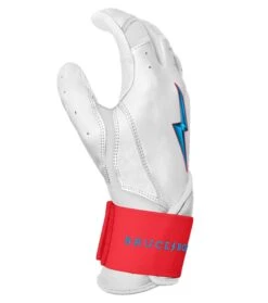 Bruce Bolt PREMIUM PRO BRINSON Series Long Cuff Batting Gloves: White -Baseball Equip Shop LC LBW SIDE