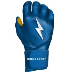 Bruce Bolt PREMIUM PRO Long Cuff Batting Gloves: Royal -Baseball Equip Shop LC ROYG RIGHT