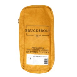 Bruce Bolt PREMIUM PRO Long Cuff Batting Gloves: White -Baseball Equip Shop LC WHTG BAG