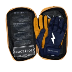 Bruce Bolt PREMIUM PRO Short Cuff Batting Gloves: Navy 17 Bruce Bolt PREMIUM PRO Short Cuff Batting Gloves: Navy -Baseball Equip Shop SC NVYG BAG2