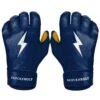 Bruce Bolt PREMIUM PRO Short Cuff Batting Gloves: Navy -Baseball Equip Shop SC NVYG HERO