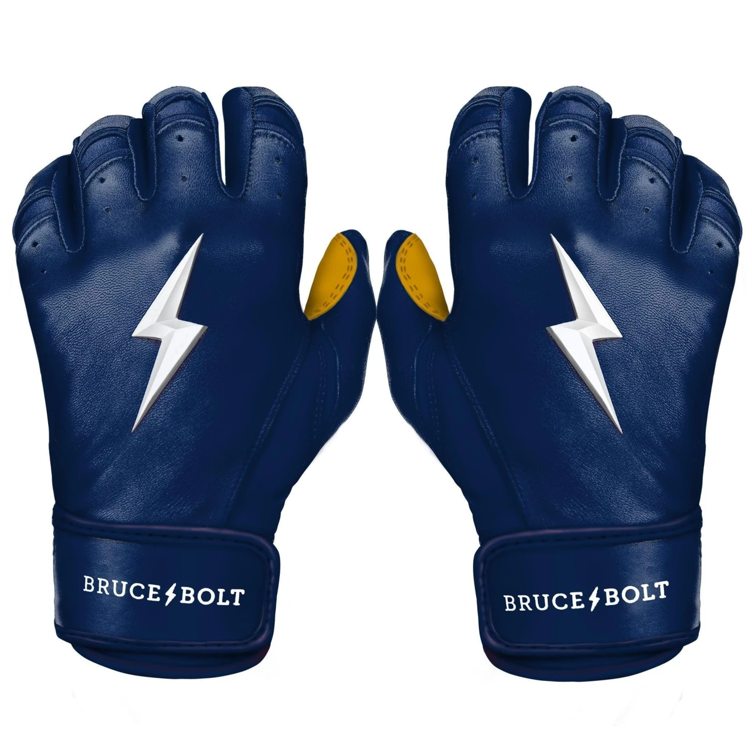 Bruce Bolt PREMIUM PRO Short Cuff Batting Gloves: Navy 3 Bruce Bolt PREMIUM PRO Short Cuff Batting Gloves: Navy