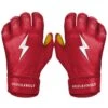 Bruce Bolt PREMIUM PRO Short Cuff Batting Gloves: Red -Baseball Equip Shop SC REDG HERO