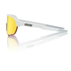 100% S2 Sunglasses Soft Tact Off White - HiPER Red Multilayer Mirror Lens -Baseball Equip Shop SP21 S2 60006 00007 PROFILE