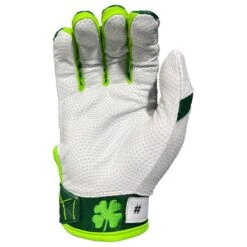 2023 Spiderz Ltd Ed "Lucky" ENDITE Batting Gloves: Dark Green/Kelly Green/White -Baseball Equip Shop Spiderz Lucky Batting Gloves 2