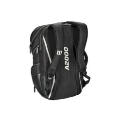 Wilson A2000 Players Backpack Bat Bag: WTA2000 -Baseball Equip Shop WTA20BPBL 3 Wilson A2000 Backpack Black Silver Back.png.cq5dam.web .1200.1200