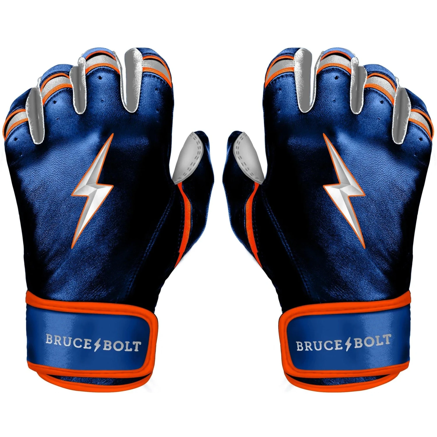 Bruce Bolt PREMIUM PRO NIMMO Short Cuff Batting Gloves: Blue 3 Bruce Bolt PREMIUM PRO NIMMO Short Cuff Batting Gloves: Blue