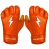 Bruce Bolt PREMIUM PRO Short Cuff Batting Gloves: Orange -Baseball Equip Shop premium pro short cuff batting gloves orange brucebolt 362485