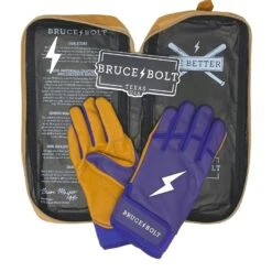 Bruce Bolt PREMIUM PRO Short Cuff Batting Gloves: Purple -Baseball Equip Shop premium pro short cuff batting gloves purple brucebolt 271484