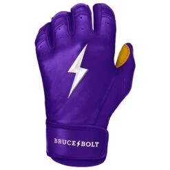 Bruce Bolt PREMIUM PRO Short Cuff Batting Gloves: Purple -Baseball Equip Shop premium pro short cuff batting gloves purple brucebolt 315746